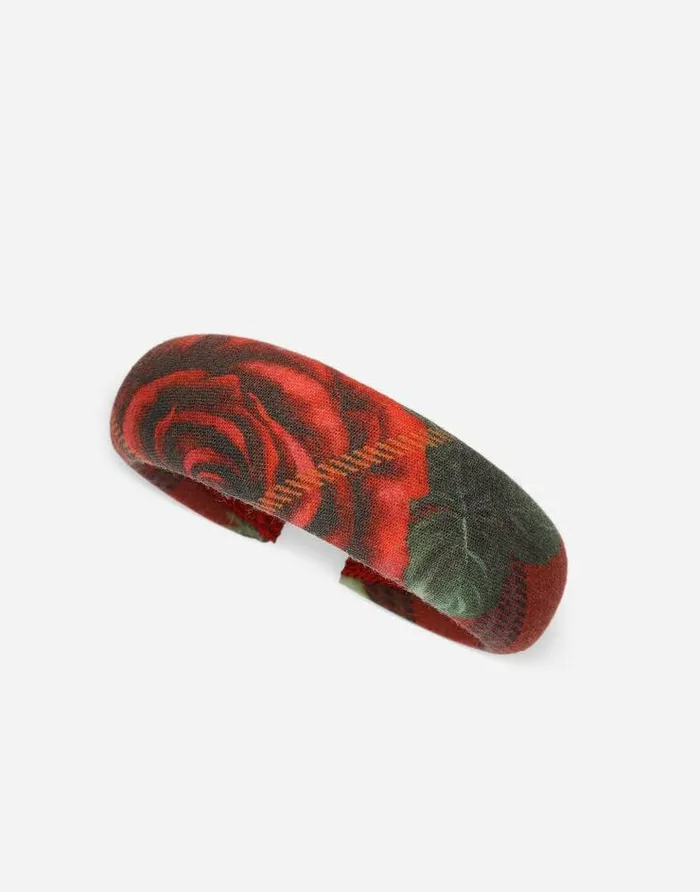 Dolce and Gabbana Accessories Children Tartanprint Wool Flannel Hairband Red Dolce and Gabbana Accessories Children Tartanprint Wool Flannel Hairband Red