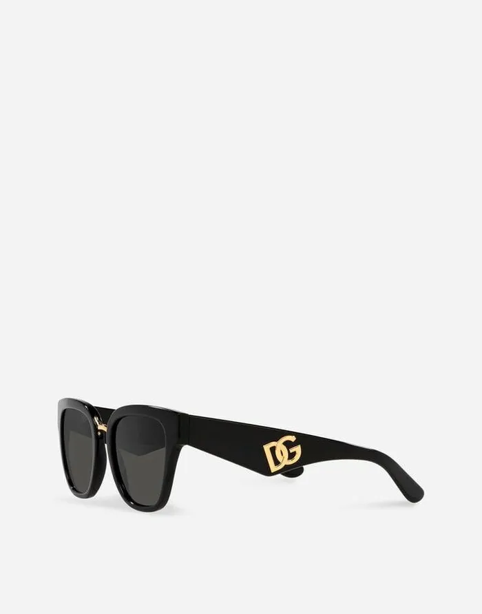 Dolce and Gabbana ADV Campaign Women DG Crossed Sunglasses Black Dolce and Gabbana ADV Campaign Women DG Crossed Sunglasses Black