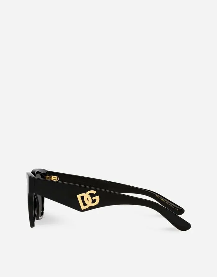 Dolce and Gabbana ADV Campaign Women DG Crossed Sunglasses Black Dolce and Gabbana ADV Campaign Women DG Crossed Sunglasses Black