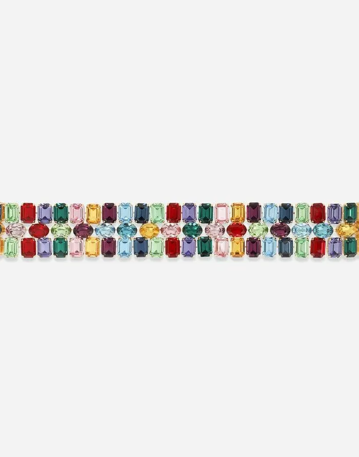 Dolce and Gabbana Belts Women Belt With Multicolored Rhinestones Multicolor Dolce and Gabbana Belts Women Belt With Multicolored Rhinestones Multicolor