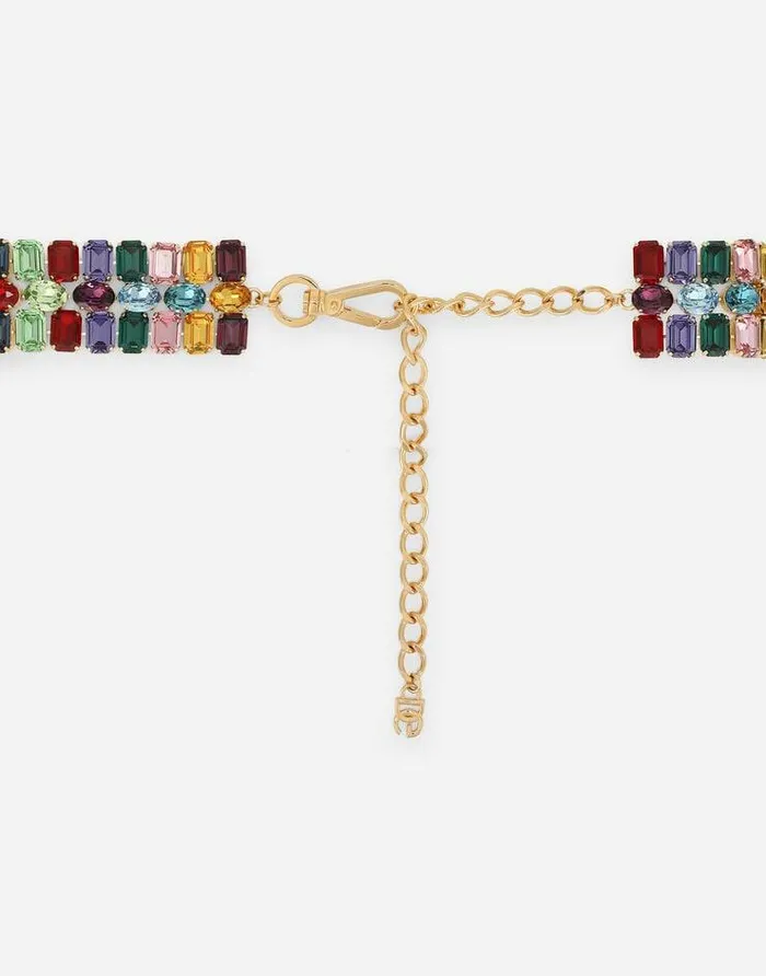 Dolce and Gabbana Belts Women Belt With Multicolored Rhinestones Multicolor Dolce and Gabbana Belts Women Belt With Multicolored Rhinestones Multicolor