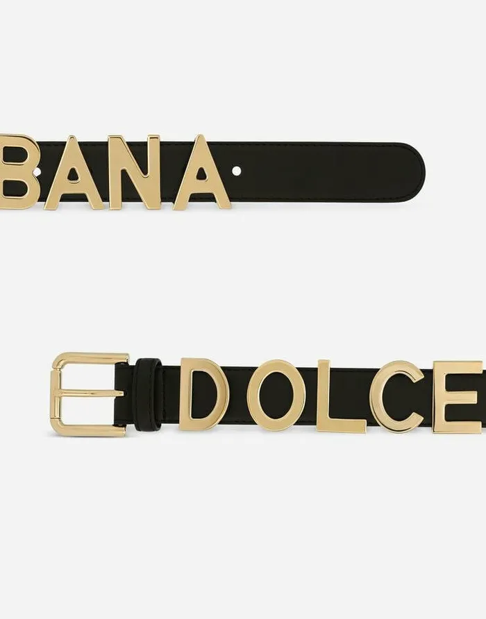 Dolce and Gabbana Belts Women KIM DOLCEandGABBANA Calfskin Belt With Lettering Multicolor Dolce and Gabbana Belts Women KIM DOLCEandGABBANA Calfskin Belt With Lettering Multicolor