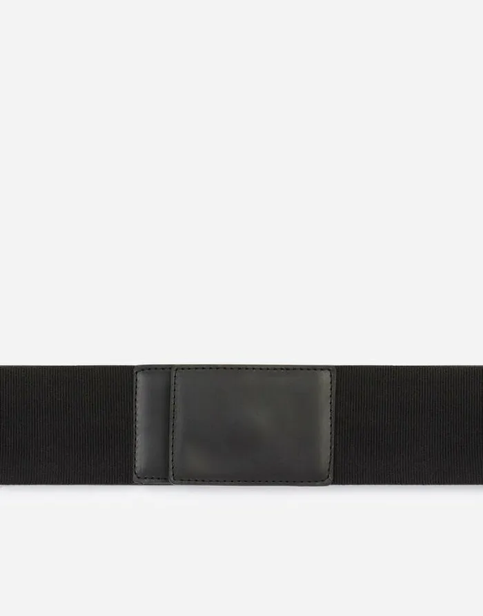 Dolce and Gabbana Belts Women Stretch Band And Lux Leather Belt With DG Logo Black