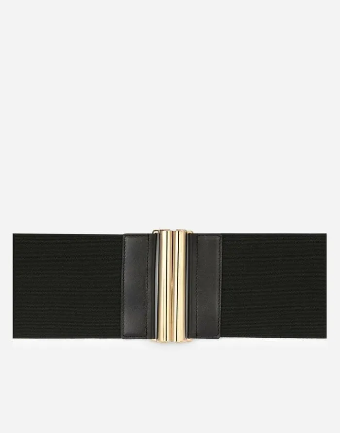 Dolce and Gabbana Belts Women Stretch Band Belt With DG Logo Black