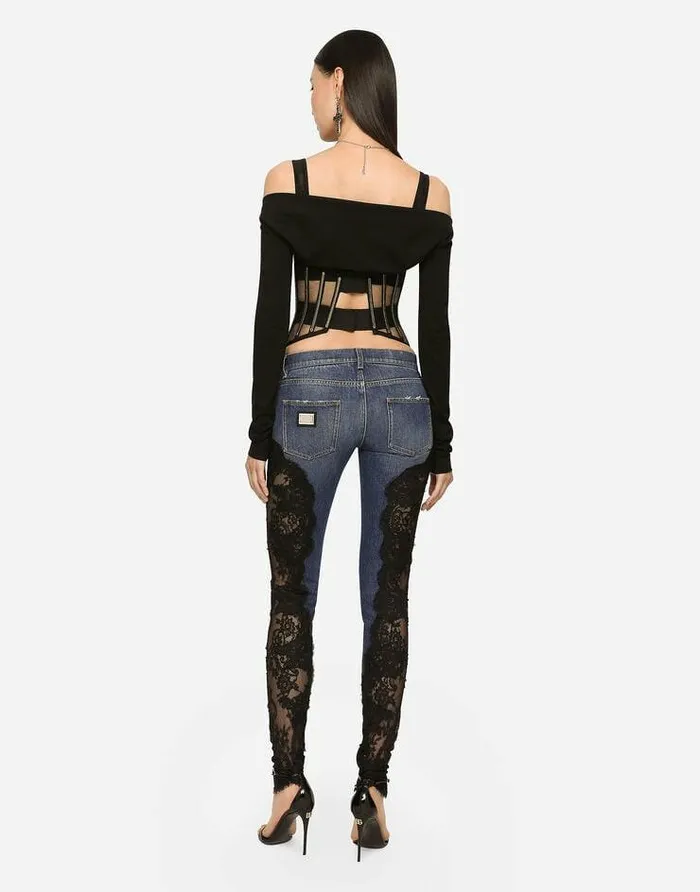Dolce and Gabbana Blazers Women KIM DOLCEandGABBANA Jersey Milano Rib Shrug Black