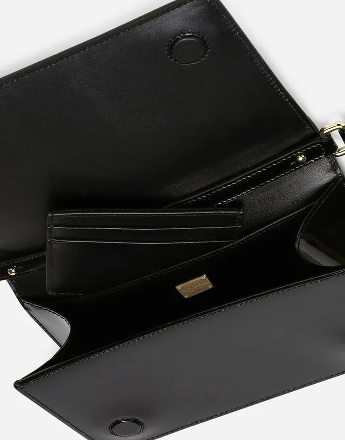 Dolce and Gabbana Clutches Mini And Micro Bags Women Phone Bag With Branded Maxiplate Black Dolce and Gabbana Clutches Mini And Micro Bags Women Phone Bag With Branded Maxiplate Black