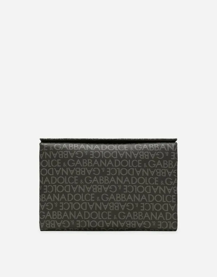 Dolce and Gabbana Crossbody Bags Men Coated Jacquard Crossbody Bag Multicolor