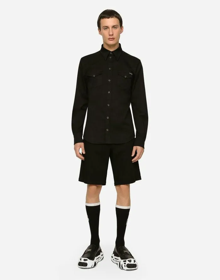 Dolce and Gabbana Denim Men Black Wash Stretch Denim Shorts Multicolor Dolce and Gabbana Denim Men Black Wash Stretch Denim Shorts Multicolor