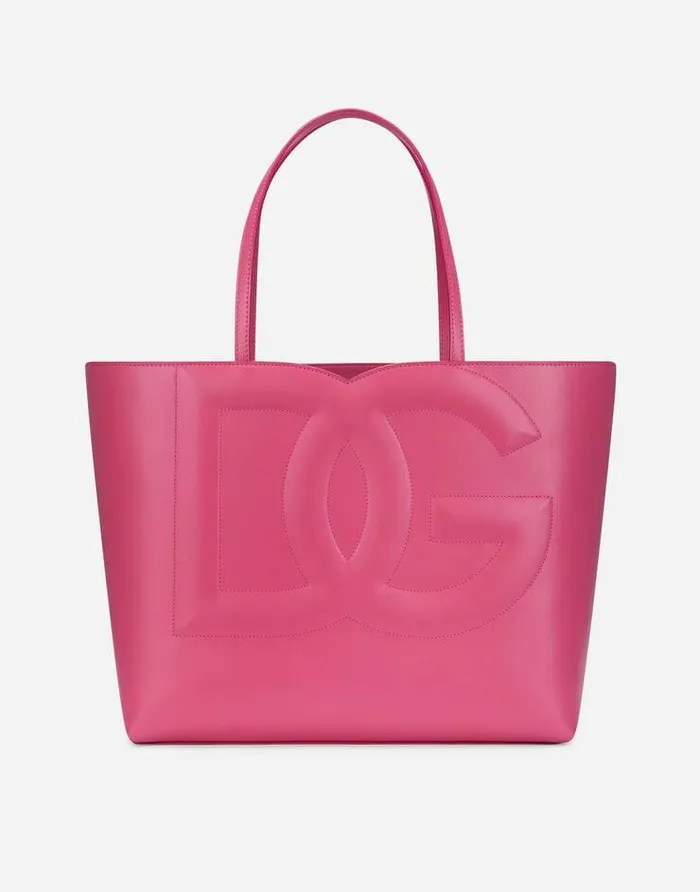 Dolce and Gabbana DG Logo Bag Women Medium Calfskin DG Logo Bag Shopper Lilac Dolce and Gabbana DG Logo Bag Women Medium Calfskin DG Logo Bag Shopper Lilac
