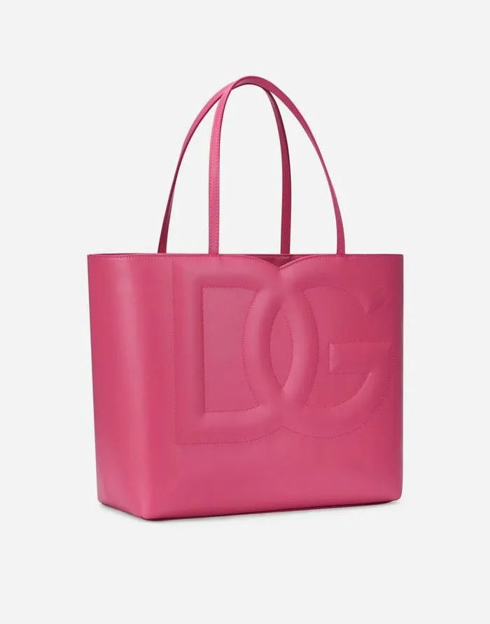 Dolce and Gabbana DG Logo Bag Women Medium Calfskin DG Logo Bag Shopper Lilac Dolce and Gabbana DG Logo Bag Women Medium Calfskin DG Logo Bag Shopper Lilac