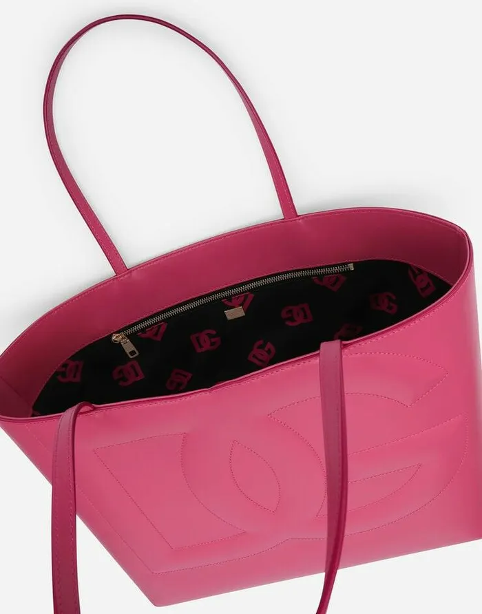 Dolce and Gabbana DG Logo Bag Women Medium Calfskin DG Logo Bag Shopper Lilac Dolce and Gabbana DG Logo Bag Women Medium Calfskin DG Logo Bag Shopper Lilac