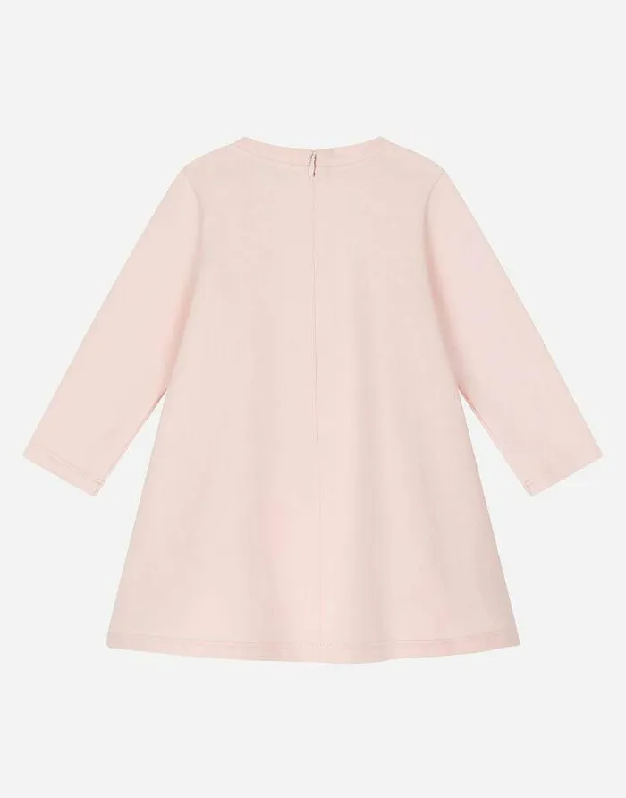 Dolce and Gabbana Dresses Children Interlock Midi Dress With Allover Logo Print Pink Dolce and Gabbana Dresses Children Interlock Midi Dress With Allover Logo Print Pink