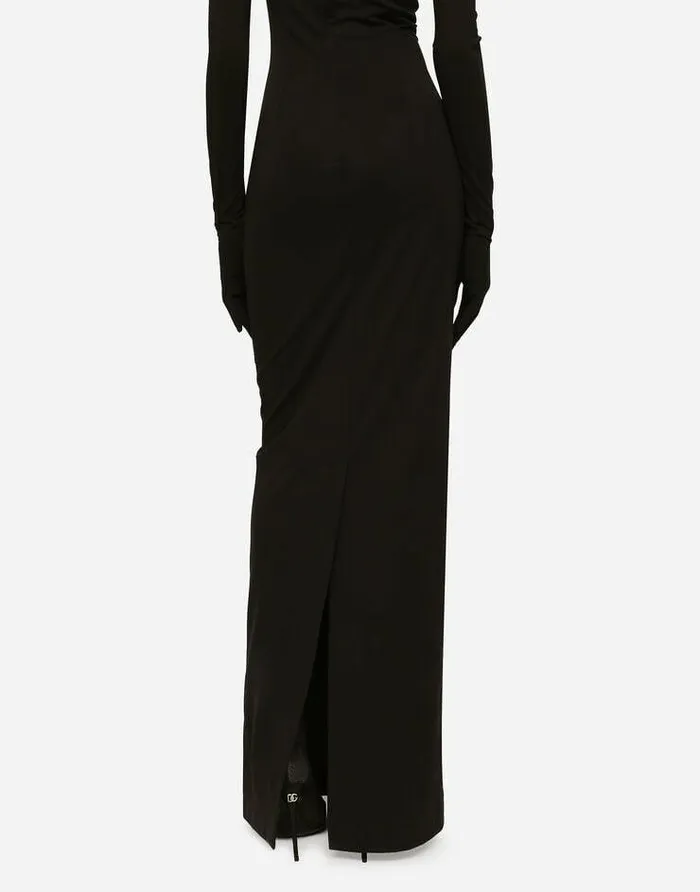 Dolce and Gabbana Dresses Women KIM DOLCEandGABBANA Long Jersey Milano Rib Dress Black Dolce and Gabbana Dresses Women KIM DOLCEandGABBANA Long Jersey Milano Rib Dress Black