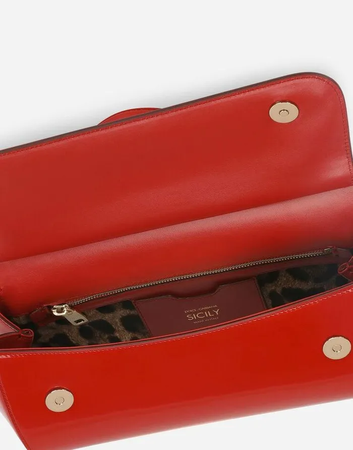 Dolce and Gabbana Handbags WomenChildren Elongated Sicily Handbag Red Dolce and Gabbana Handbags WomenChildren Elongated Sicily Handbag Red
