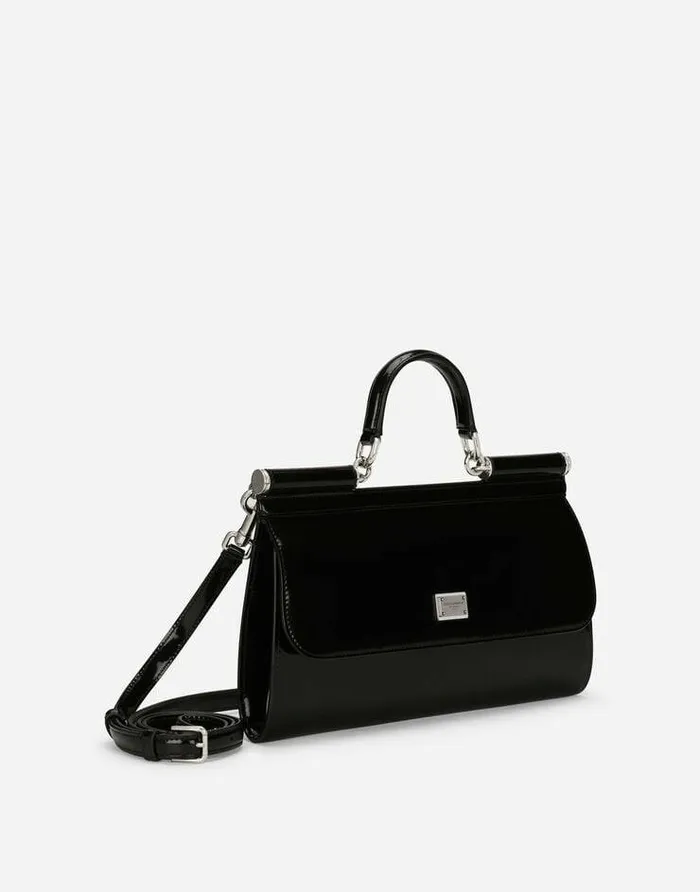 Dolce and Gabbana Handbags Women KIM DOLCEandGABBANA Polished Calfskin Sicily Bag Black Dolce and Gabbana Handbags Women KIM DOLCEandGABBANA Polished Calfskin Sicily Bag Black