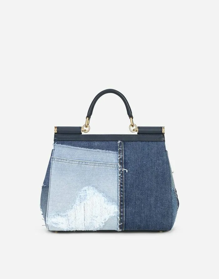 Dolce and Gabbana Handbags Women Large Sicily Handbag Denim Dolce and Gabbana Handbags Women Large Sicily Handbag Denim