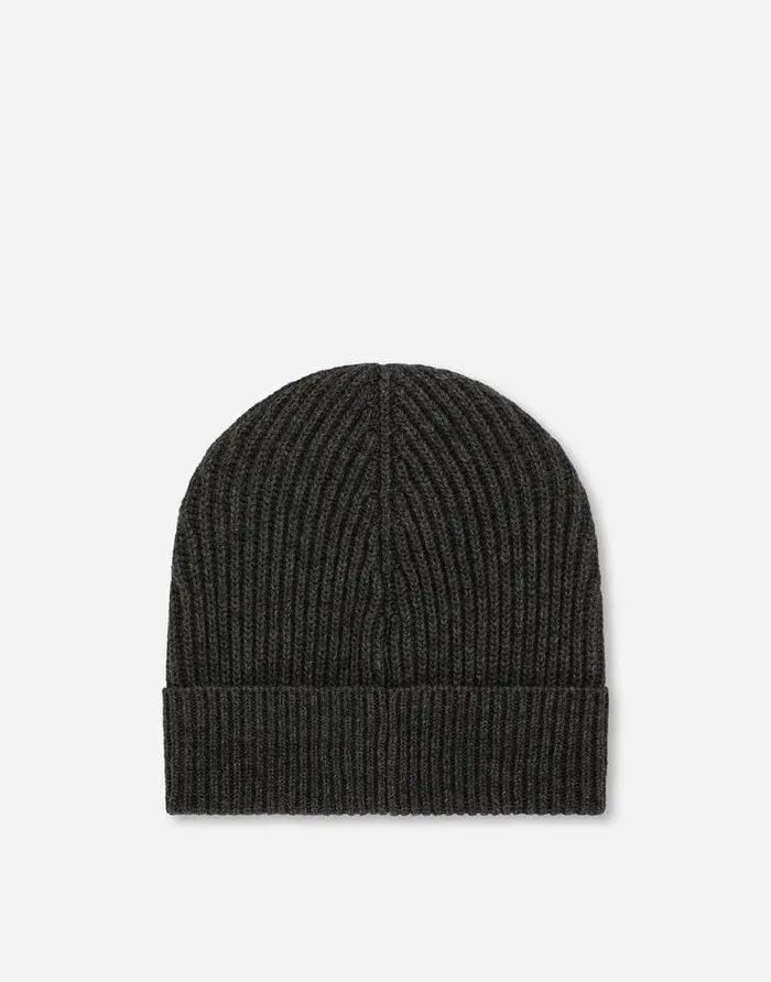 Dolce and Gabbana Hats And Gloves Men Cashmere And Wool Hat With Branded Tag Grey Dolce and Gabbana Hats And Gloves Men Cashmere And Wool Hat With Branded Tag Grey