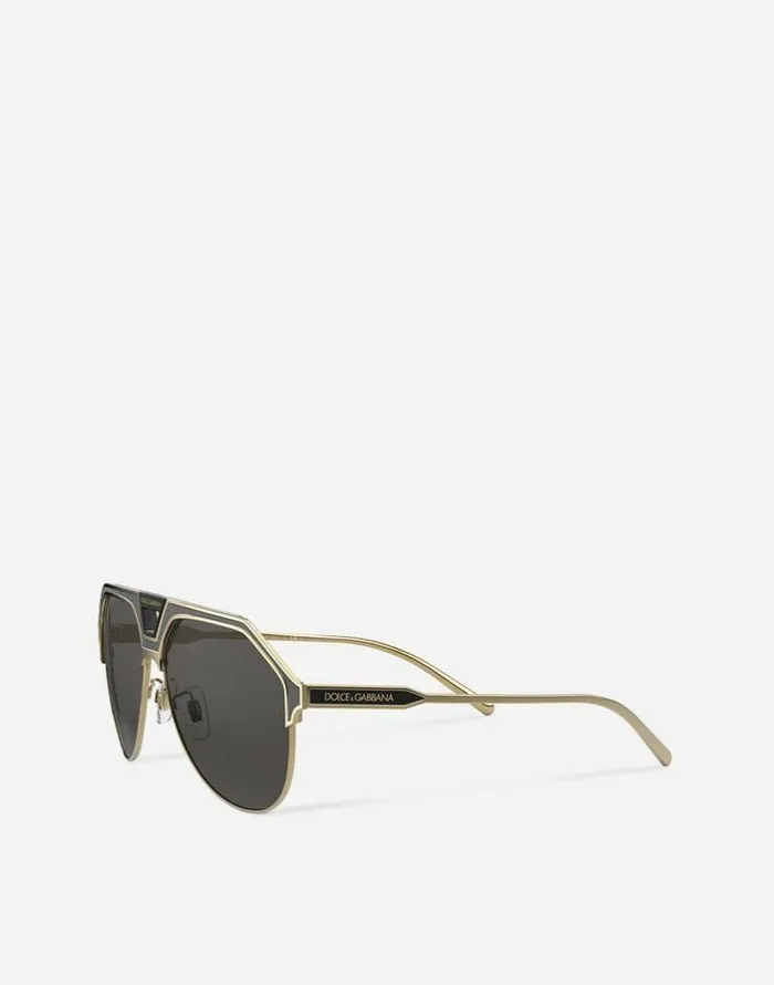 Dolce and Gabbana Icons Men Miami Sunglasses Gold