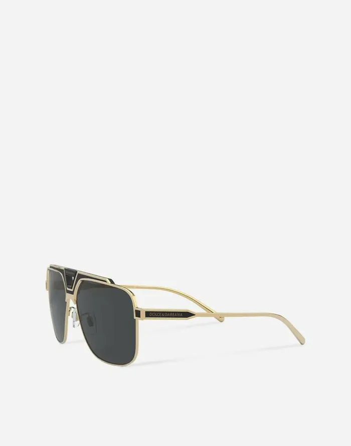 Dolce and Gabbana Icons Men Miami Sunglasses Gold And Black Dolce and Gabbana Icons Men Miami Sunglasses Gold And Black