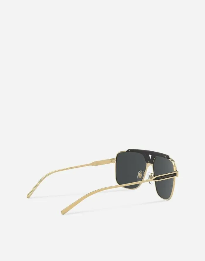 Dolce and Gabbana Icons Men Miami Sunglasses Gold And Black Dolce and Gabbana Icons Men Miami Sunglasses Gold And Black