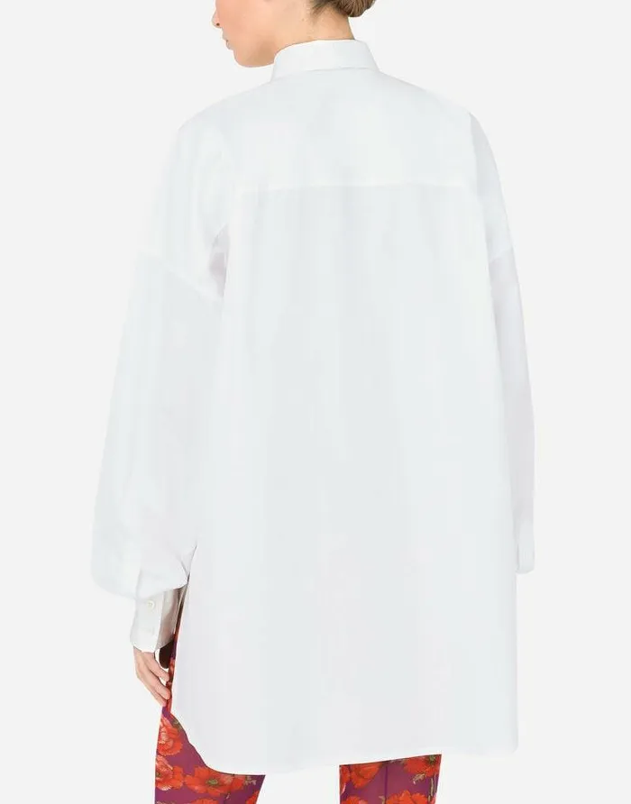 Dolce and Gabbana Shirts And Tops Women Cotton Shirt With DG Logo White Dolce and Gabbana Shirts And Tops Women Cotton Shirt With DG Logo White