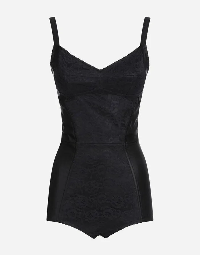 Dolce and Gabbana Shirts And Tops Women Elasticated Corsetstyle Bodysuit Black