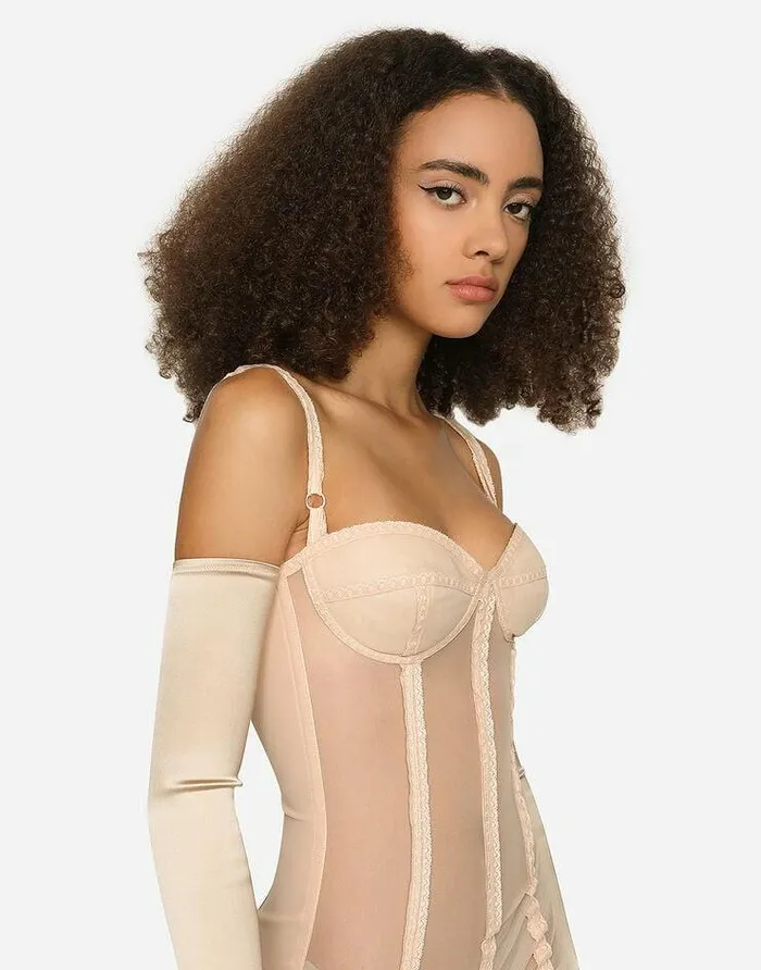 Dolce and Gabbana Shirts And Tops Women KIM DOLCEandGABBANA Marquisette Bodysuit Multicolor Dolce and Gabbana Shirts And Tops Women KIM DOLCEandGABBANA Marquisette Bodysuit Multicolor