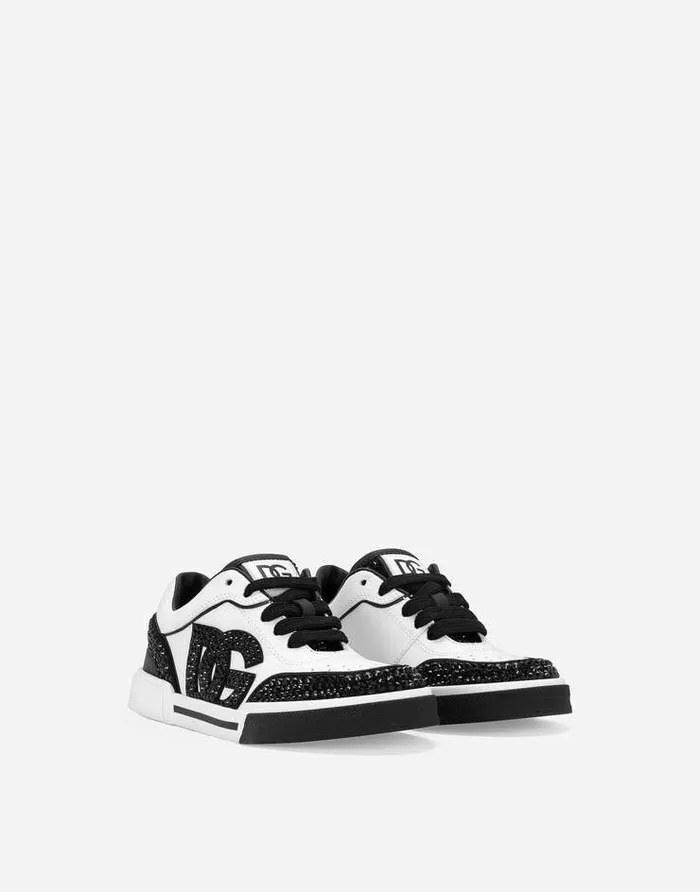Dolce and Gabbana Shoes 2438 Children Calfskin New Roma Lowtop Sneakers Multicolor