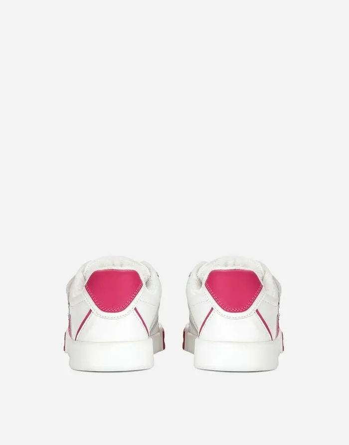 Dolce and Gabbana Shoes 2438 Children Calfskin Portofino Light Sneakers Multicolor Dolce and Gabbana Shoes 2438 Children Calfskin Portofino Light Sneakers Multicolor