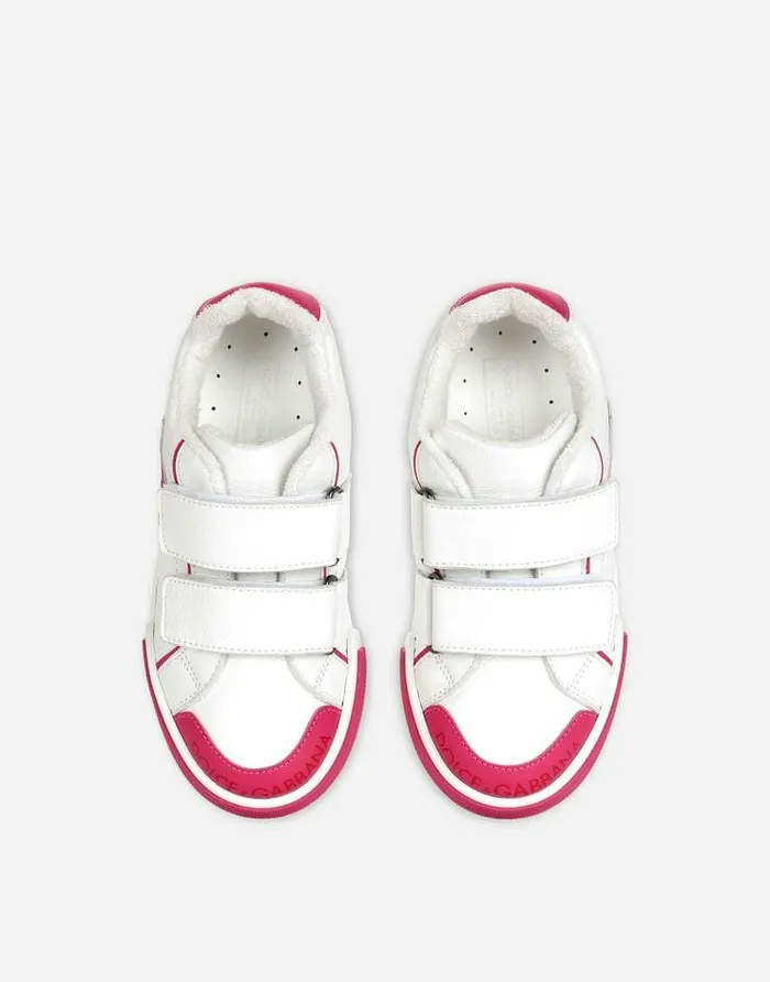 Dolce and Gabbana Shoes 2438 Children Calfskin Portofino Light Sneakers Multicolor Dolce and Gabbana Shoes 2438 Children Calfskin Portofino Light Sneakers Multicolor
