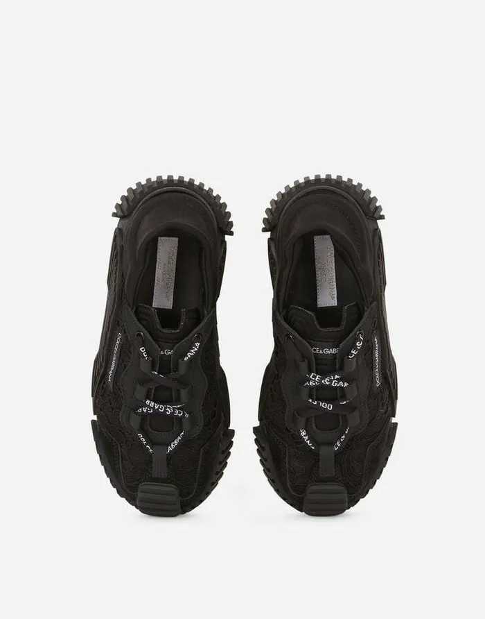 Dolce and Gabbana Shoes 2438 Children Cordonetto Lace NS1 Slipon Sneakers Black Dolce and Gabbana Shoes 2438 Children Cordonetto Lace NS1 Slipon Sneakers Black
