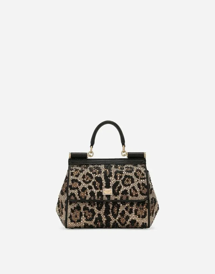 Dolce and Gabbana Shoulder And Crossbody Bags Women Medium Sicily Handbag Animal Print Dolce and Gabbana Shoulder And Crossbody Bags Women Medium Sicily Handbag Animal Print