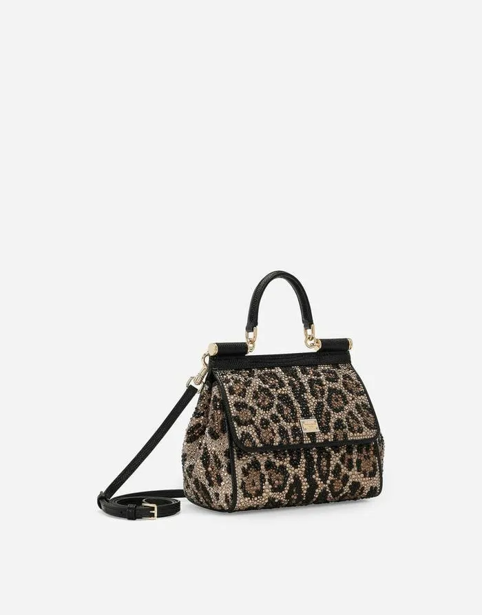 Dolce and Gabbana Shoulder And Crossbody Bags Women Medium Sicily Handbag Animal Print Dolce and Gabbana Shoulder And Crossbody Bags Women Medium Sicily Handbag Animal Print