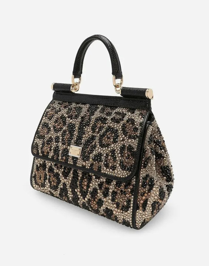 Dolce and Gabbana Shoulder And Crossbody Bags Women Medium Sicily Handbag Animal Print Dolce and Gabbana Shoulder And Crossbody Bags Women Medium Sicily Handbag Animal Print