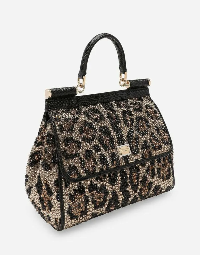 Dolce and Gabbana Shoulder And Crossbody Bags Women Medium Sicily Handbag Animal Print Dolce and Gabbana Shoulder And Crossbody Bags Women Medium Sicily Handbag Animal Print