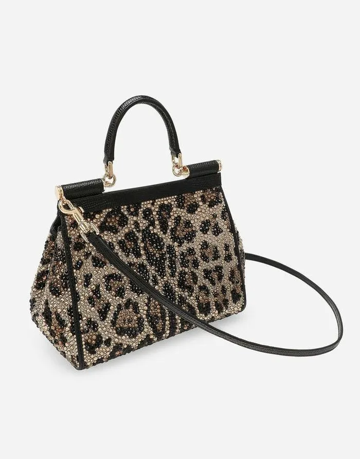 Dolce and Gabbana Shoulder And Crossbody Bags Women Medium Sicily Handbag Animal Print Dolce and Gabbana Shoulder And Crossbody Bags Women Medium Sicily Handbag Animal Print