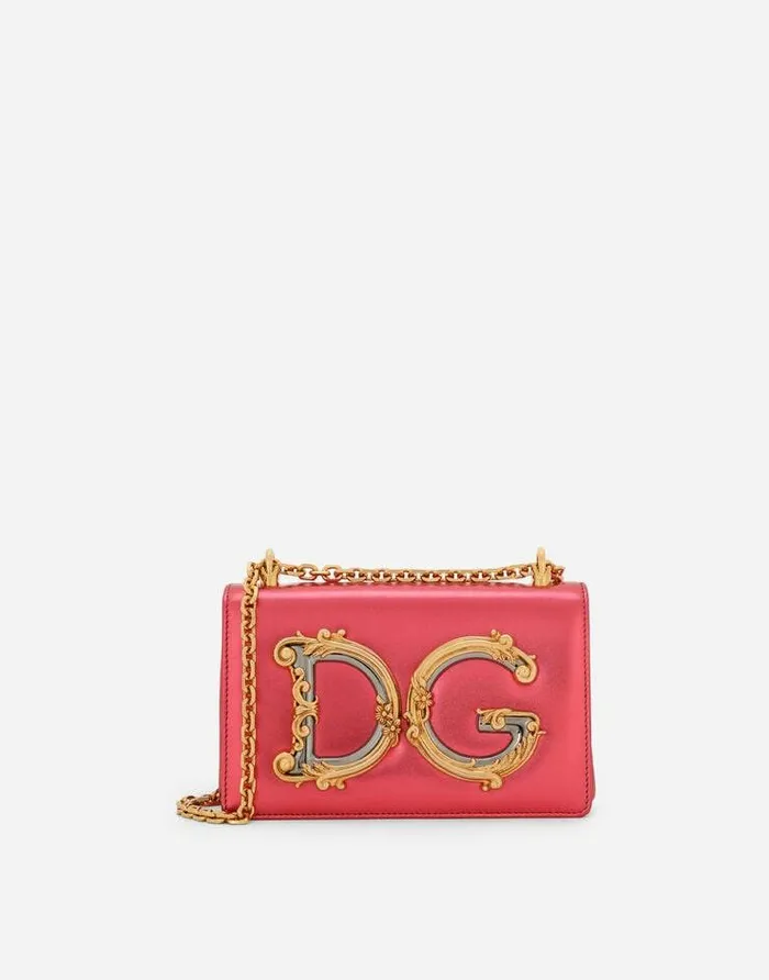 Dolce and Gabbana Shoulder And Crossbody Bags Women Nappa Mordore Leather DG Girls Bag Fuchsia Dolce and Gabbana Shoulder And Crossbody Bags Women Nappa Mordore Leather DG Girls Bag Fuchsia
