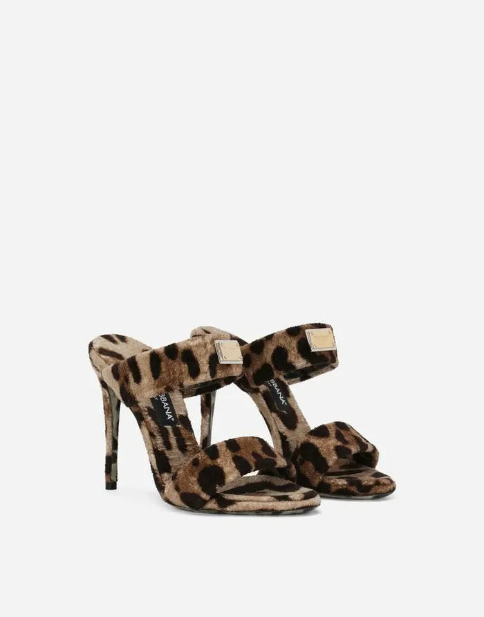 Dolce and Gabbana Slides And Mules Women KIM DOLCEandGABBANA Leopardprint Terrycloth Sandals Animal Print Dolce and Gabbana Slides And Mules Women KIM DOLCEandGABBANA Leopardprint Terrycloth Sandals Animal Print