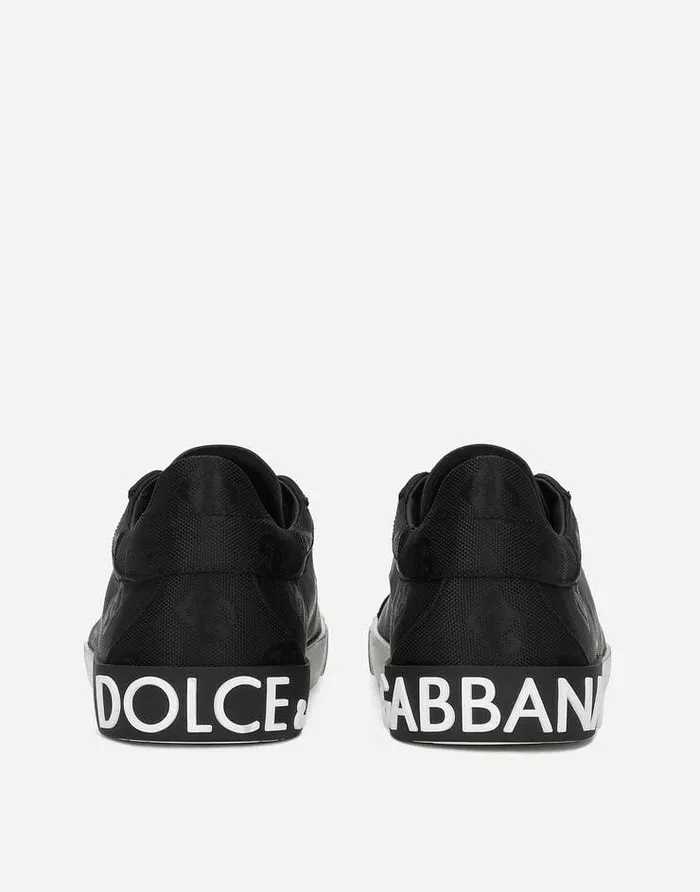 Dolce and Gabbana Sneakers Men Cordura Portofino Vintage Sneakers Black