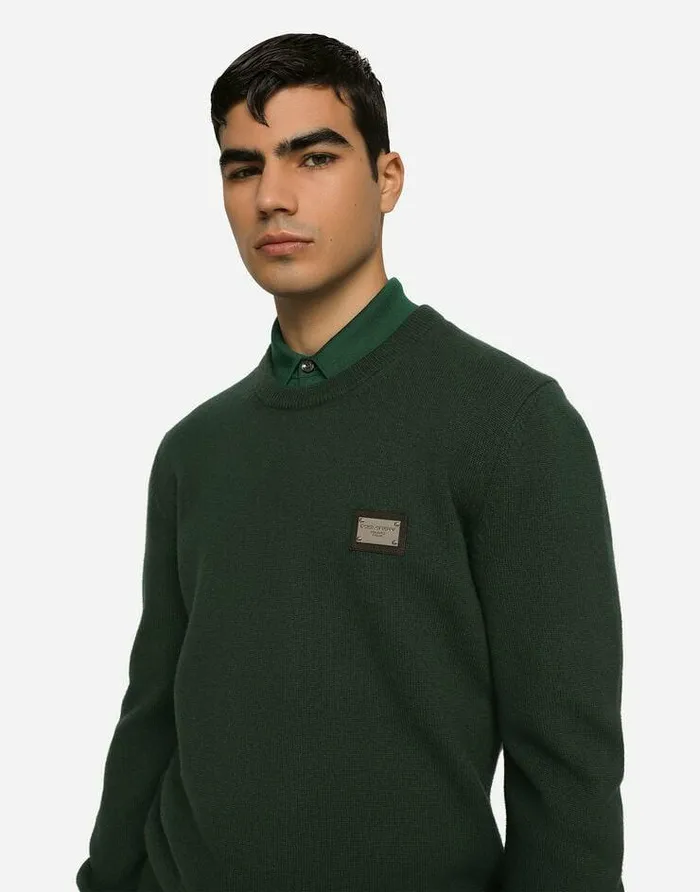 Dolce and Gabbana Sweaters And Cardigans Men Wool And Cashmere Roundneck Sweater Multicolor Dolce and Gabbana Sweaters And Cardigans Men Wool And Cashmere Roundneck Sweater Multicolor