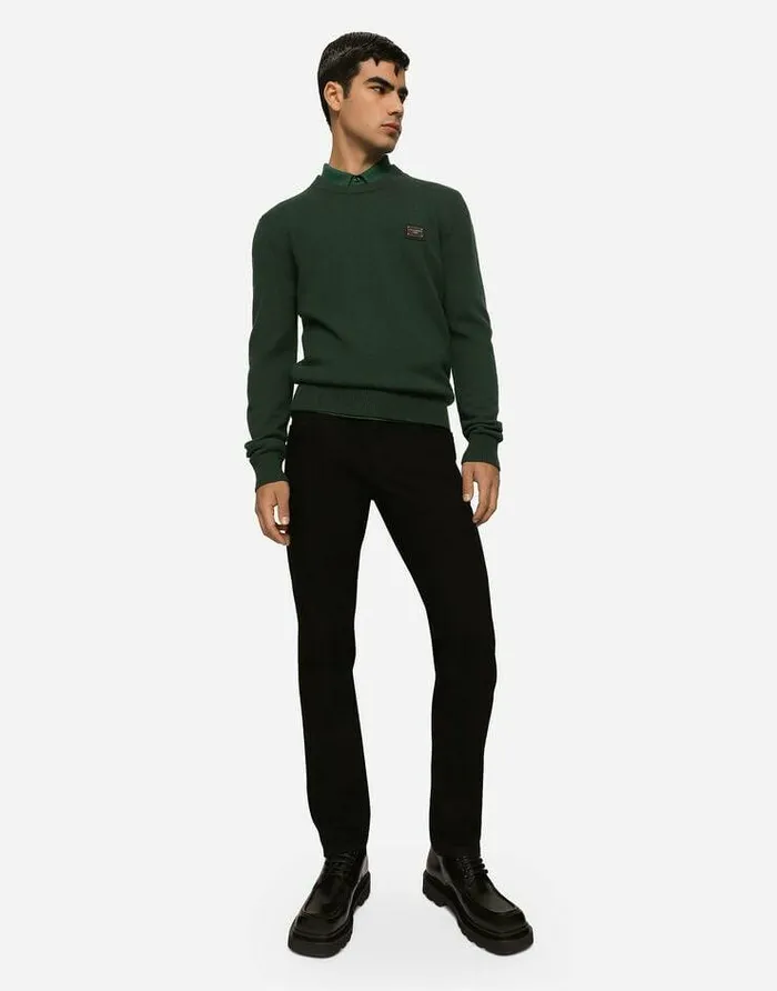 Dolce and Gabbana Sweaters And Cardigans Men Wool And Cashmere Roundneck Sweater Multicolor Dolce and Gabbana Sweaters And Cardigans Men Wool And Cashmere Roundneck Sweater Multicolor
