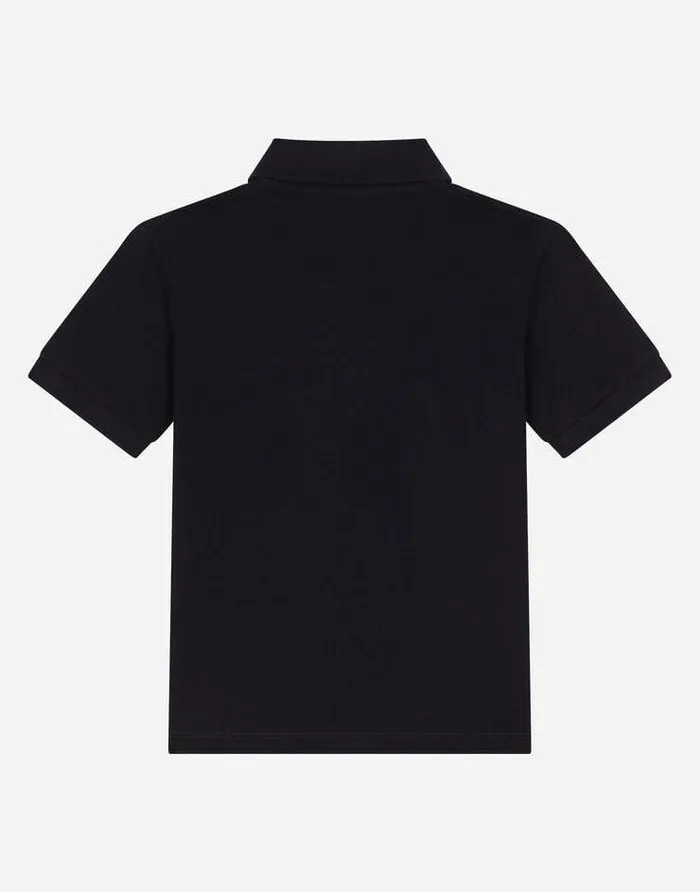 Dolce and Gabbana TShirts And Sweatshirts Children Piqu Poloshirt With Logo Tag Blue Dolce and Gabbana TShirts And Sweatshirts Children Piqu Poloshirt With Logo Tag Blue