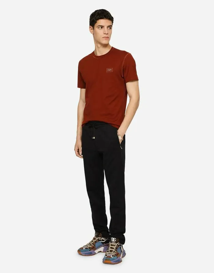 Dolce and Gabbana Trousers And Shorts Men Cotton Jogging Pants Blue Dolce and Gabbana Trousers And Shorts Men Cotton Jogging Pants Blue