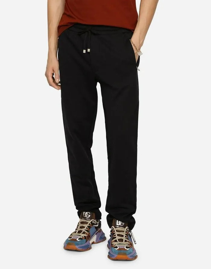 Dolce and Gabbana Trousers And Shorts Men Cotton Jogging Pants Blue Dolce and Gabbana Trousers And Shorts Men Cotton Jogging Pants Blue