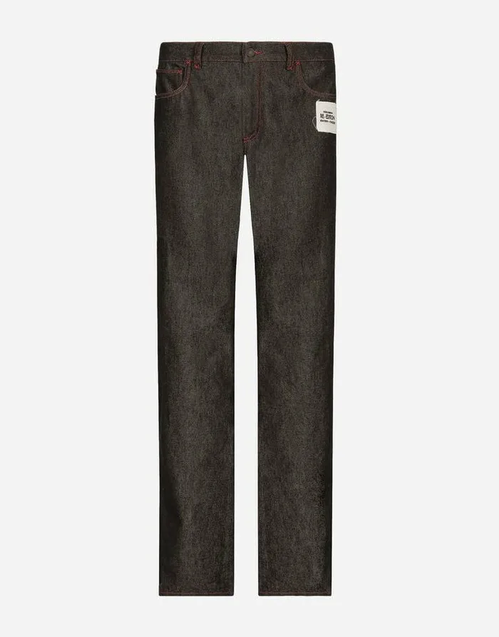 Dolce and Gabbana Trousers And Shorts Men Doubleface Denim And Flannel Pants Grey