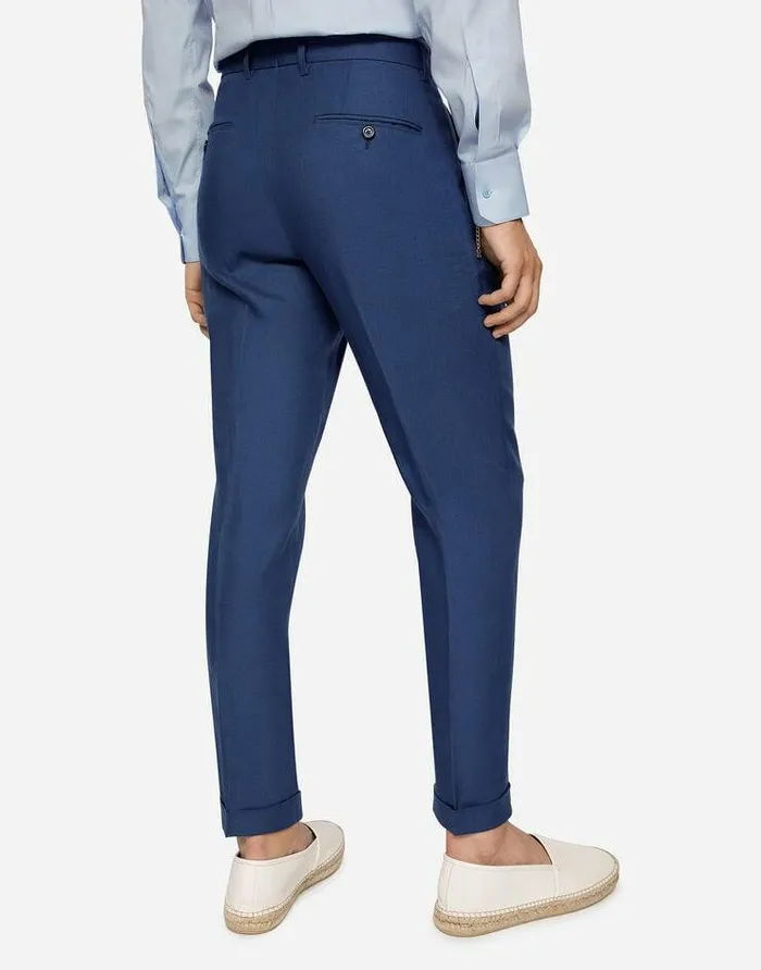 Dolce and Gabbana Trousers And Shorts Men Linen Pants Azure Dolce and Gabbana Trousers And Shorts Men Linen Pants Azure