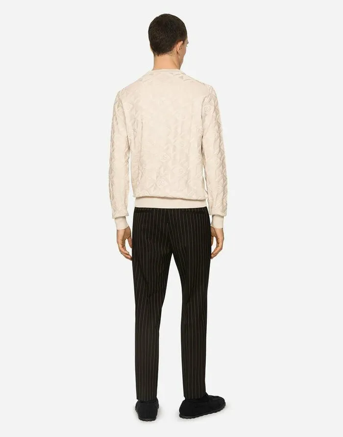 Dolce and Gabbana Trousers And Shorts Men Pinstripe Stretch Wool Pants Multicolor Dolce and Gabbana Trousers And Shorts Men Pinstripe Stretch Wool Pants Multicolor