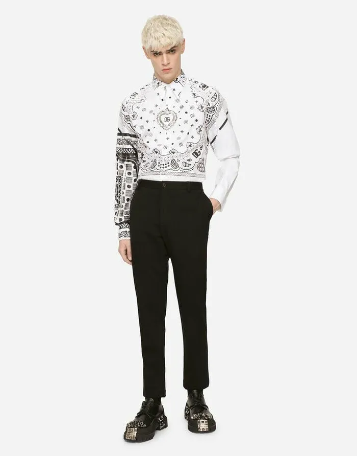 Dolce and Gabbana Trousers And Shorts Men Stretch Jersey Pants Black Dolce and Gabbana Trousers And Shorts Men Stretch Jersey Pants Black