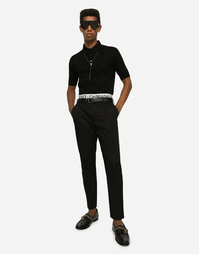 Dolce and Gabbana Trousers And Shorts Men Wool And Silk Pants Black Dolce and Gabbana Trousers And Shorts Men Wool And Silk Pants Black