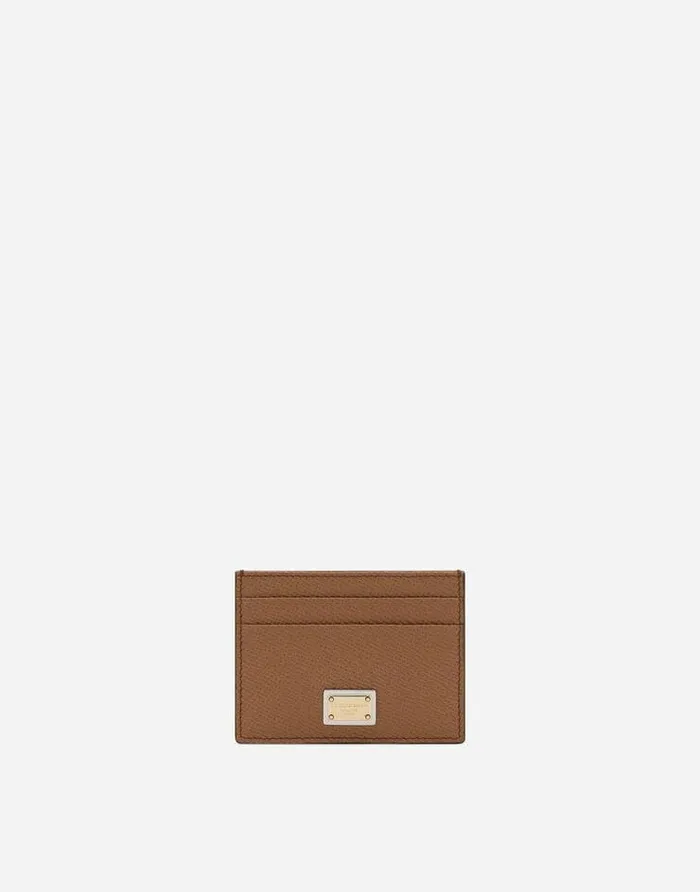 Dolce and Gabbana Wallets And Small Leather Goods Women Dauphine Calfskin Card Holder Brown Dolce and Gabbana Wallets And Small Leather Goods Women Dauphine Calfskin Card Holder Brown